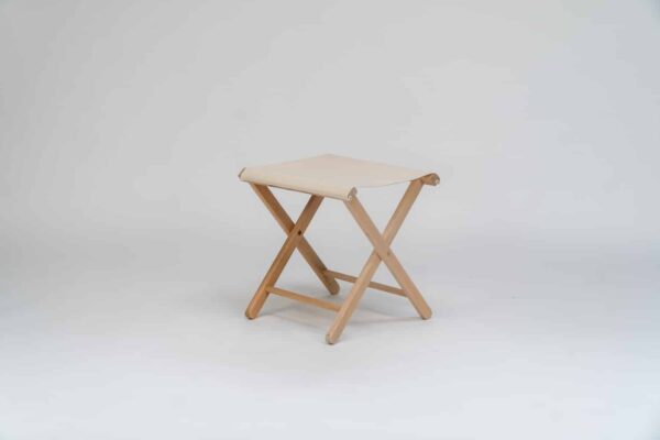 Beechwood Stool with Cream Fabric - created by Decks and Stipes Ireland