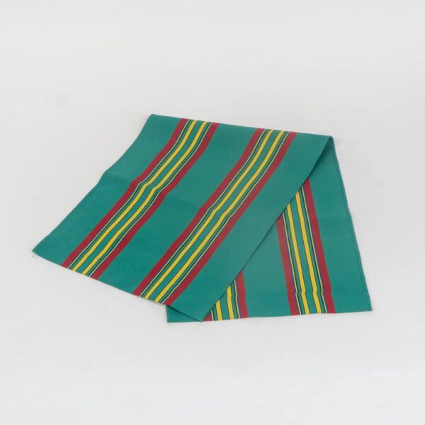 Birdwatching Fabric - red, yellow, jade, black and blue stripes by Decks and Stripes Ireland