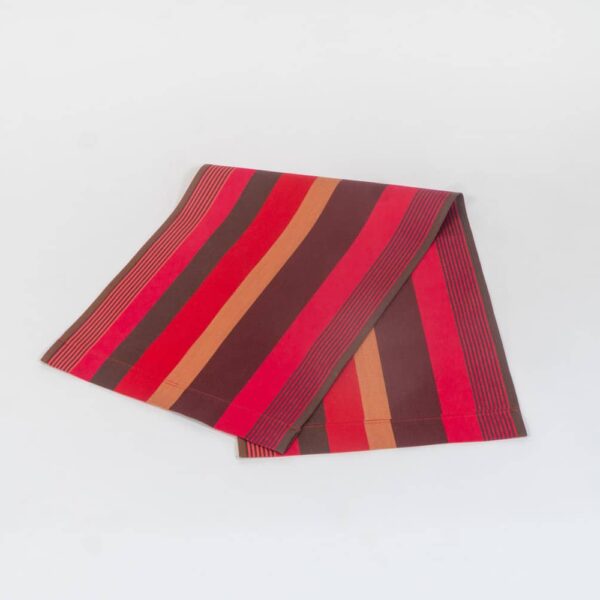 Cordoba fabric red, brown, black and grey stripes by Decks and Stripes Ireland