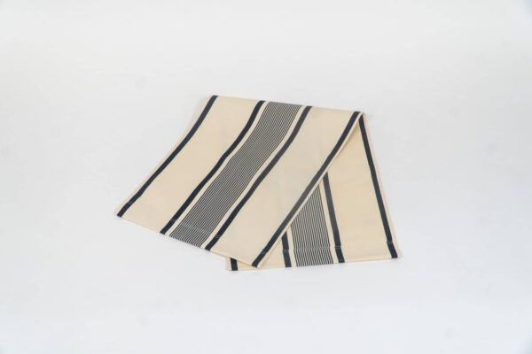 Maite Encre fabric, ink and cream stripes by Decks and Stripes Ireland