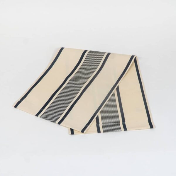 Maite Encre fabric, ink and cream stripes by Decks and Stripes Ireland