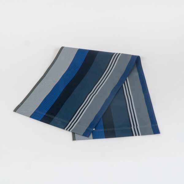 Miramar fabric, navy, blue black and white stripes by Decks and Stipes Ireland