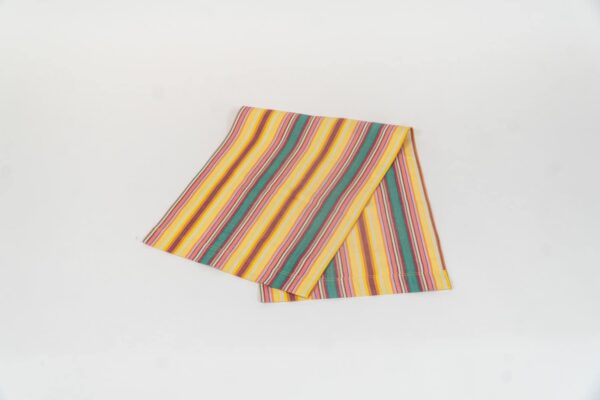 Waltzing fabric, yellow, pink, green, lavendar and white stripes by Decks and Stripes Ireland